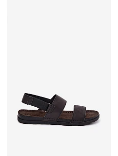 Kožené Pánské Sandály  Černé model 22200756 - Inblu