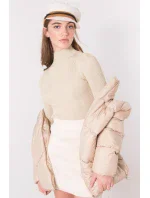 Sweter model 18484169 jasny beżowy - FPrice Sweter model 18484169 jasny beżowy - FPrice