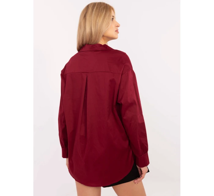 Košile DHJ KS 9230.75P bordó