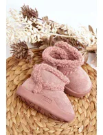 Dětské sněhule na suchý zip Pink Unitia Dětské sněhule na suchý zip Pink Unitia