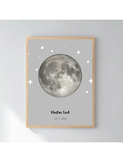 Personalizovaný magický fotoobraz v rámu - 30x40 - měsíční fáze
