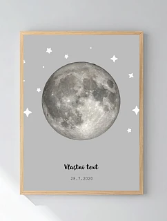 Personalizovaný magický fotoobraz v rámu - 30x40 - měsíční fáze