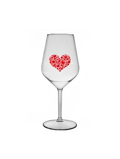model 22168161 čirá nerozbitná sklenice na víno 470 ml - Giftela