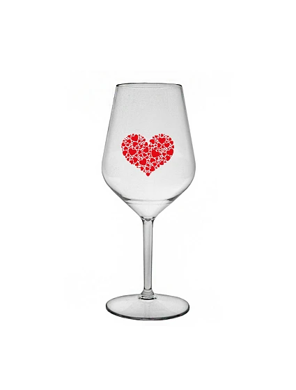 model 22168161 čirá nerozbitná sklenice na víno 470 ml - Giftela