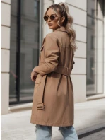 VERMONT dámský přechodový kabát s vázáním velbloudí barvy FashionStreet NY0580