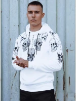 Pánská mikina s kapucí bílá Dstreet model 21980048 - FashionStreet Pánská mikina s kapucí bílá Dstreet model 21980048 - FashionStreet