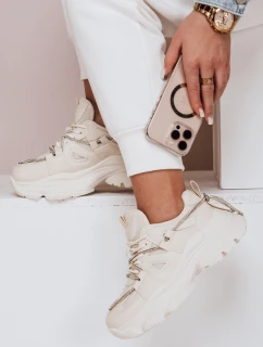 Dámské tenisky na silnější podrážce NEWMOVE beige FashionStreet ZY0589