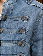 Kurtka damska jeansowa Napoleonka niebieska FashionStreet TY6045