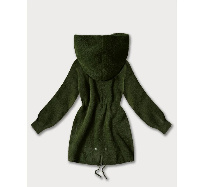 Vlněná bunda typu alpaka v army barvě model 21486713 - MHM