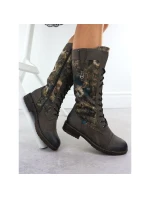 Dámské nepromokavé šněrovací boty šedé model 21905850 - Rieker Dámské nepromokavé šněrovací boty šedé model 21905850 - Rieker