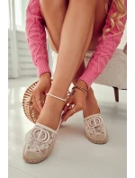 Dámské krajkové espadrilky s ozdobou béžove Summer Dream