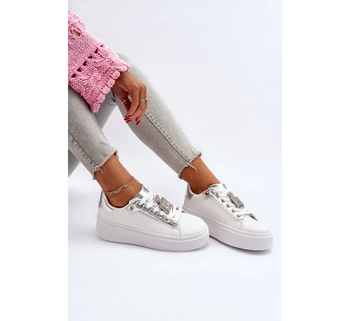 Dámské tenisky s ozdobou Bílé Celedria