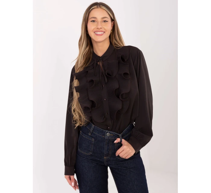 Koszula IT KS model 21786378 ciemny brązowy - FPrice Koszula IT KS model 21786378 ciemny brązowy - FPrice