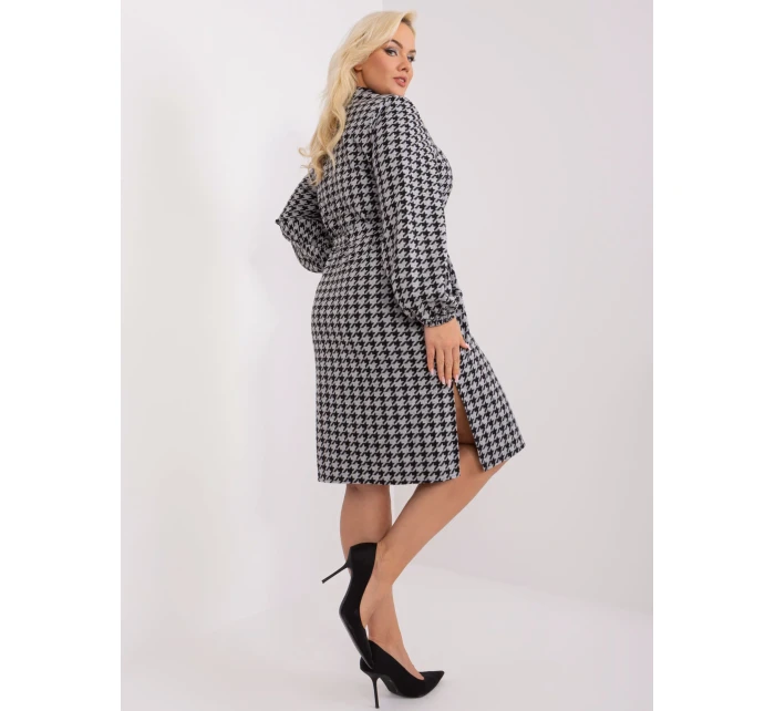 LK SK 509476 šaty.28P šedá černá
