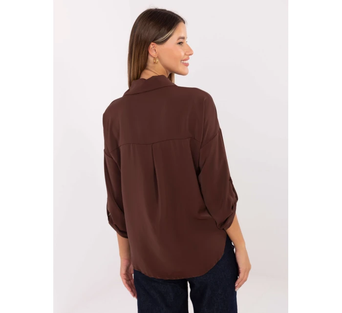 MI košile KS 4192.34 tmavě hnědá MI košile KS 4192.34 tmavě hnědá