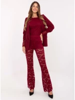 Spodnie MI SP  bordowy model 21480452 - FPrice