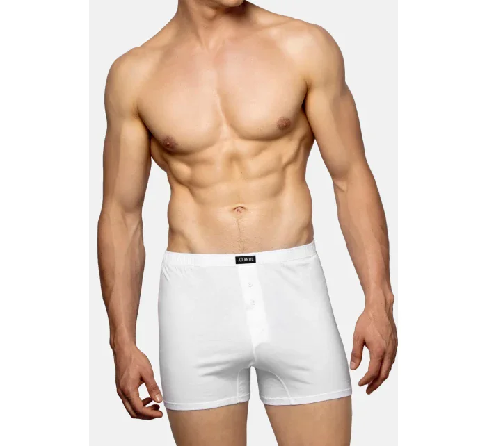 Pánské klasické boxerky s model 19960944 2PACK bílé - Atlantic