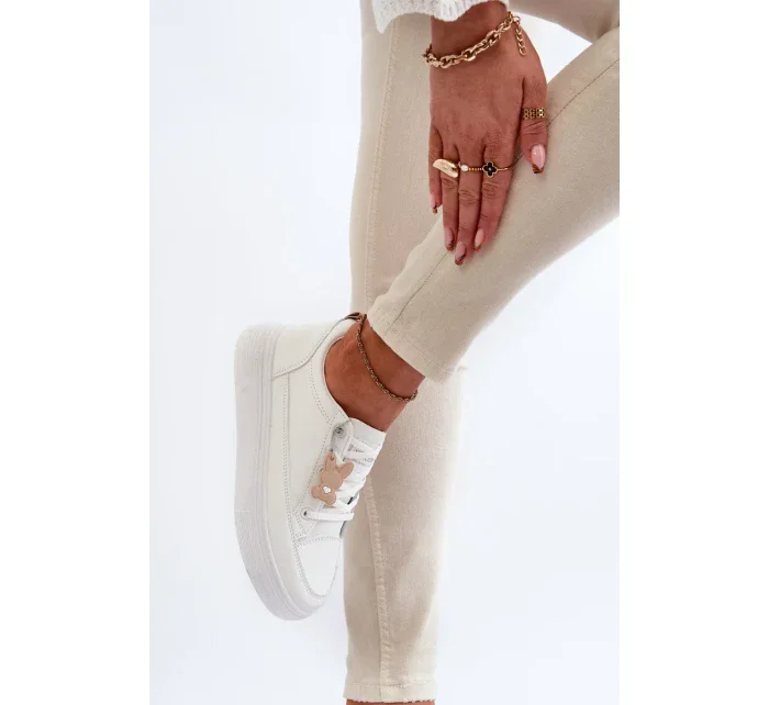 Dámské tenisky Sportovní obuv na platformě s ozdobou, bílá Vinceza Dámské tenisky Sportovní obuv na platformě s ozdobou, bílá Vinceza