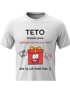 Dámské bavlněné tričko s potiskem - NEJLEPŠÍ DÁREK PRO TETU - bílé 