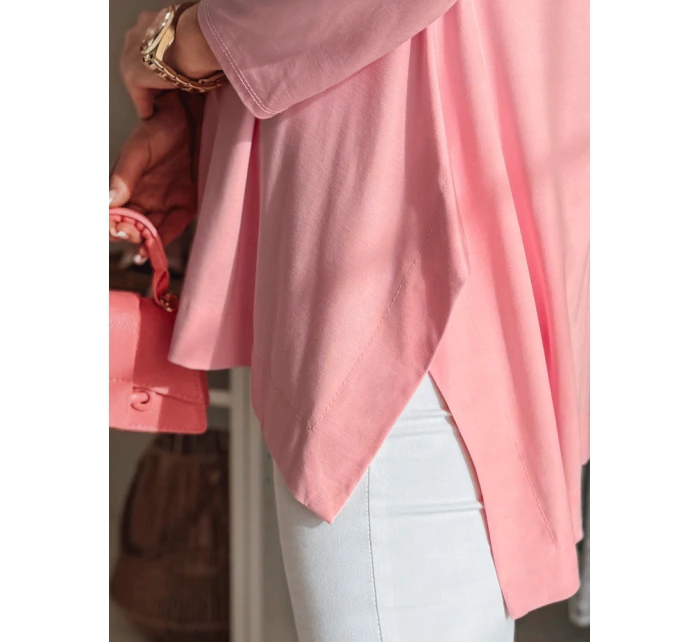 Dámská máslová halenka oversize s přívěskem růžová Dstreet model 21985732 - FashionStreet