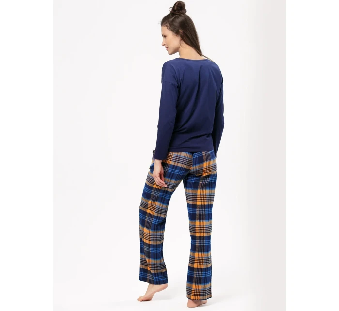 Pyžamo Key LNS 937 B24 Flanelové dlouhé/r S-XL dámské