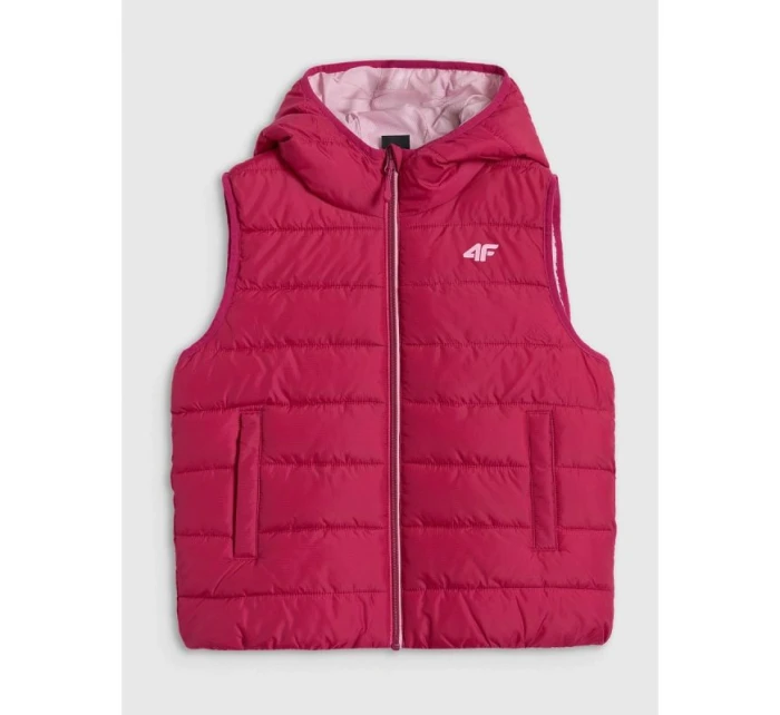 Dívčí rukávy bez rukávů se syntetickou výplní 4F 4FJRAW25TVJAF322-54S