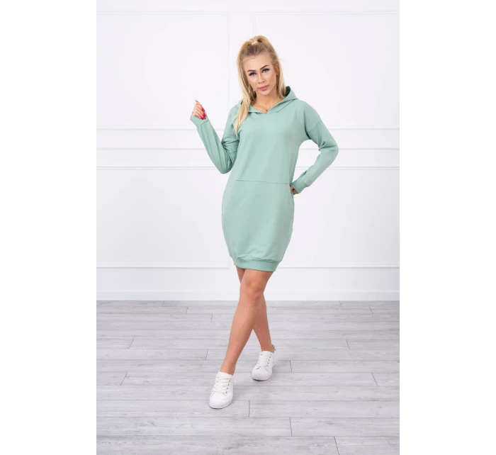 Šaty s kapucí tmavě mátové Šaty s kapucí tmavě mátové