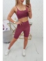 Sportovní set top + legíny růžová Sportovní set top + legíny růžová