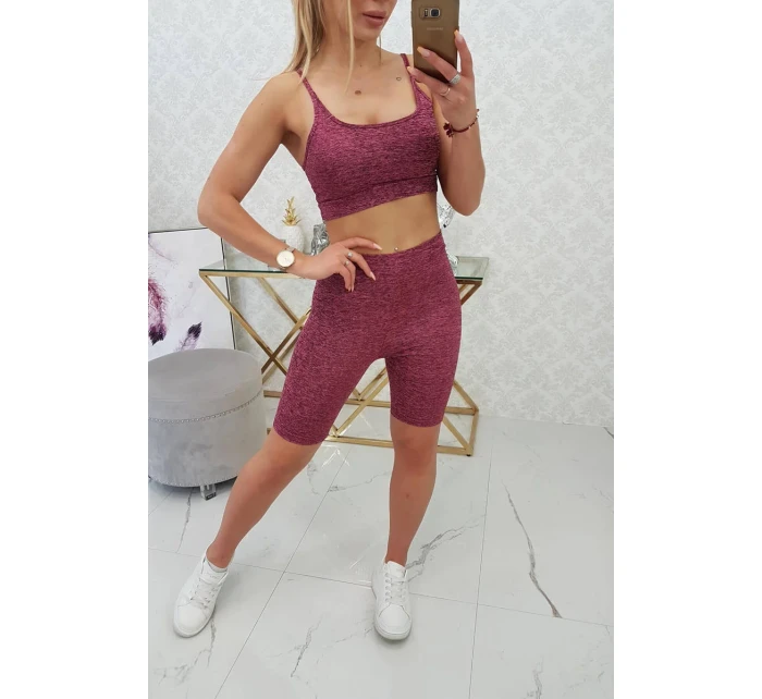 Sportovní set top + legíny růžová Sportovní set top + legíny růžová