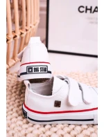 Dětské Tenisky Na Suchý Zip BIG STAR HH374199 Bile