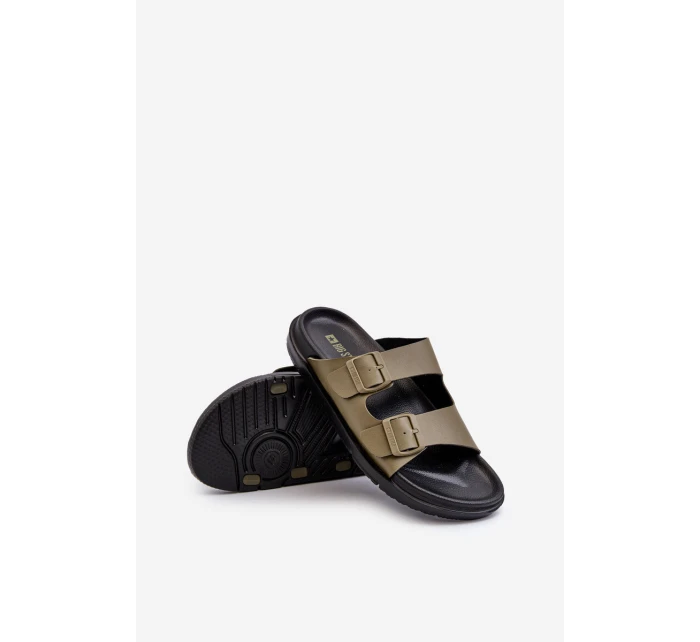 Lehké Pěnové Sandály Mužské Big Star MM174324 Tmavě Zelené