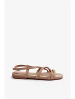 Dámské ploché sandály Big Star Béžová Dámské ploché sandály Big Star Béžová