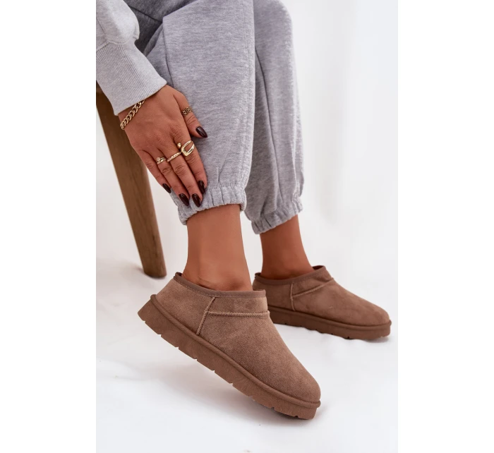 Dámské sněhule Serenne s kožešinou – hnědé Dámské sněhule Serenne s kožešinou – hnědé