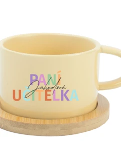 Personalizovaný keramický hrníček Makronka pro paní učitelku/pana učitele 