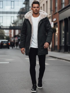 Pánská zimní bunda parka s kapucí zelená FashionStreet TX4966z