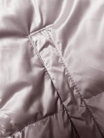 Bledě růžová krátká dámská bunda s odepínací kapucí S'West (B8228-81)