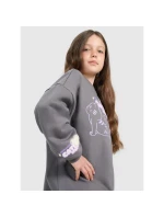 Dívčí mikina oversize bez kapuce 4F 4FJRAW25TSWSF2438-22S Dívčí mikina oversize bez kapuce 4F 4FJRAW25TSWSF2438-22S