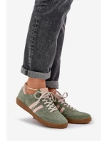 Zelené Nízké Dámské Sneakersy Zamšové Zazoo