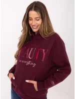 Mikina D10608BC02802A4NO maroon Mikina D10608BC02802A4NO maroon