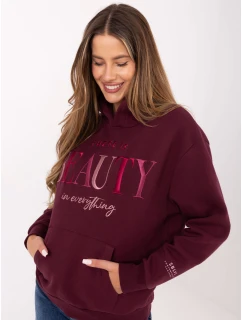 Mikina D10608BC02802A4NO maroon