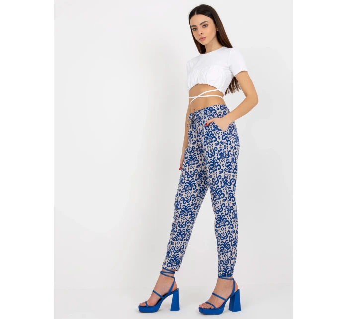 Dámské kalhoty D73770M61869J tmavě modré - FPrice Dámské kalhoty D73770M61869J tmavě modré - FPrice