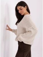 Sweter IT SW model 21766156 jasny beżowy - FPrice Sweter IT SW model 21766156 jasny beżowy - FPrice