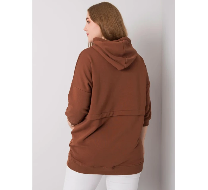 Mikina RV BL 6917.74P tmavě hnědá