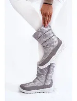 Dámské vysoké boty do sněhu Big Star KK274600 šedé Dámské vysoké boty do sněhu Big Star KK274600 šedé