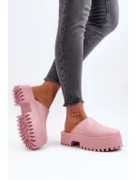 Dámské pantofle na platformě Big Star - růžové Dámské pantofle na platformě Big Star - růžové