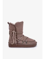 Dámské sněhule z přírodní semiše D.Franklin DFSH375004 Taupe