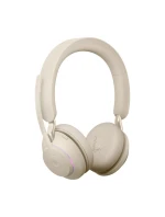 Jabra Evolve2 65 MS stereofonní bezdrátová sluchátka do uší Link380a, béžová + stojan