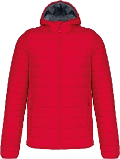 K Lehká pánská prošívaná bunda s kapucí 20. red model 22512022 - Kariban