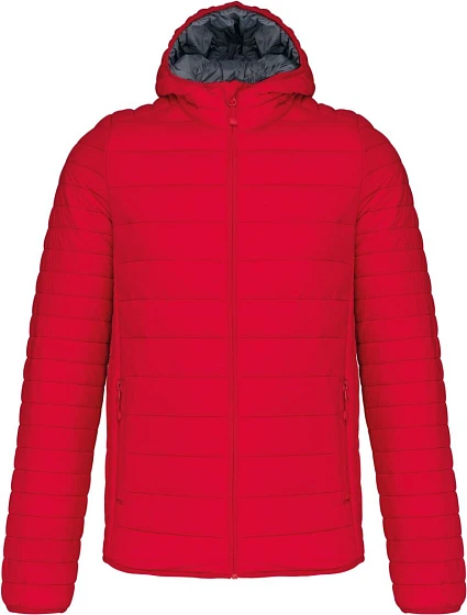 Kariban K 6110 Lehká pánská prošívaná bunda s kapucí 20.6110 red Kariban K 6110 Lehká pánská prošívaná bunda s kapucí 20.6110 red