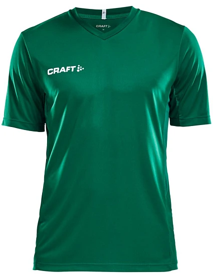 Craft Teamwear Squad Go Jersey Solid M Pánské sportovní tričko s výstřihem do V 82.5560 team green